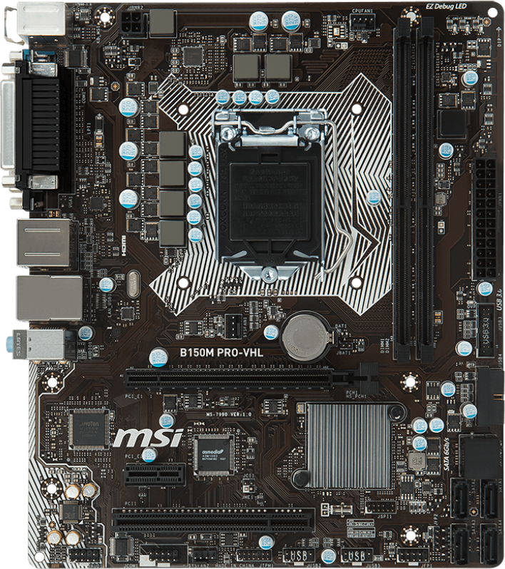 MSI B150M PRO-VHL - Motherboard Specifications On MotherboardDB